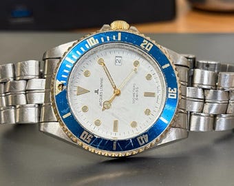 Reloj de buceo Jacques Lemans para hombre, 40 mm, cuarzo, fabricado en Suiza, resistente al agua hasta 100 m, reloj de lujo