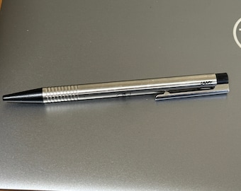 Vintage LAMY Logo Brushed Steel Ballpoint Pen