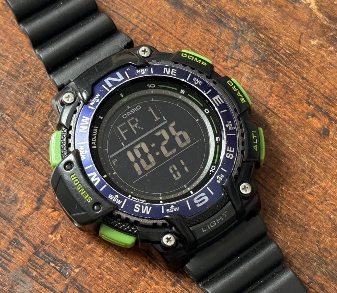 Casio Alti Baro Watch SGW-1000 3439 Super Illuminator Triple