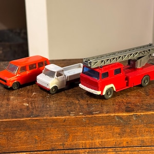 Herpa Wiking vintage HO scale 1:87 model fire trucks, plastic toy fire engine, miniature fire rescue vehicles, diecast toys scale models