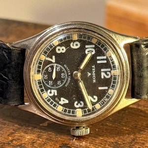 Vintage Timor ATP Military Watch, Black Dial, Rare Men’s Mechanic Vintage Watch, Collector’s Military Wristwatch, Combat Style Timepiece