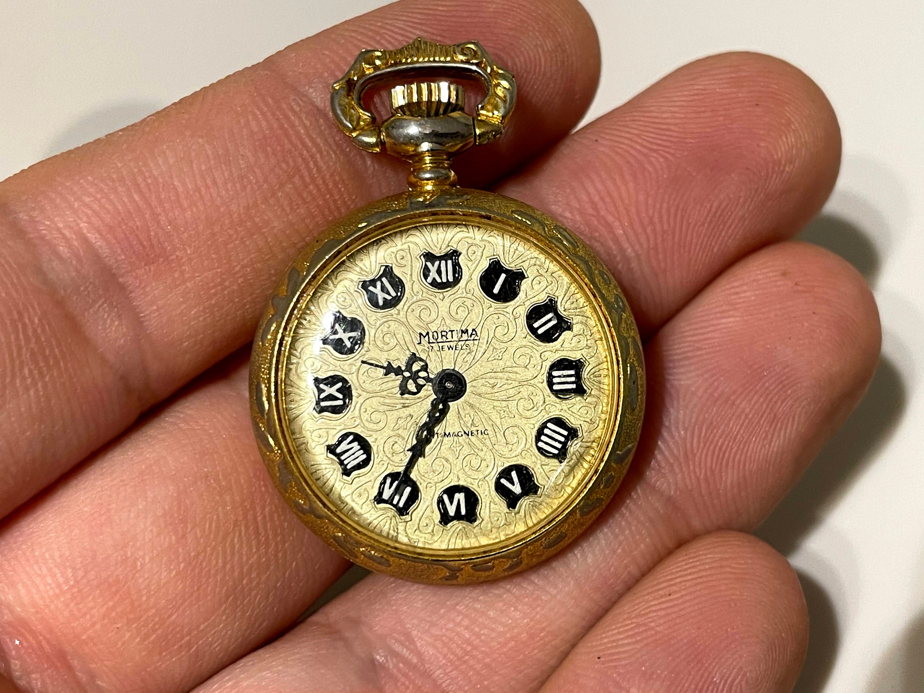 Mortima Vintage Pocket Watch Lady Superb Dial Mechanical Manual Wind Etsy Australia
