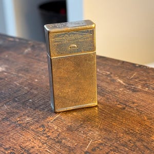 Vintage Gillette Blades Metal Vesta Case with Striker - Small Antique Razor Blade Holder Collectible Gift
