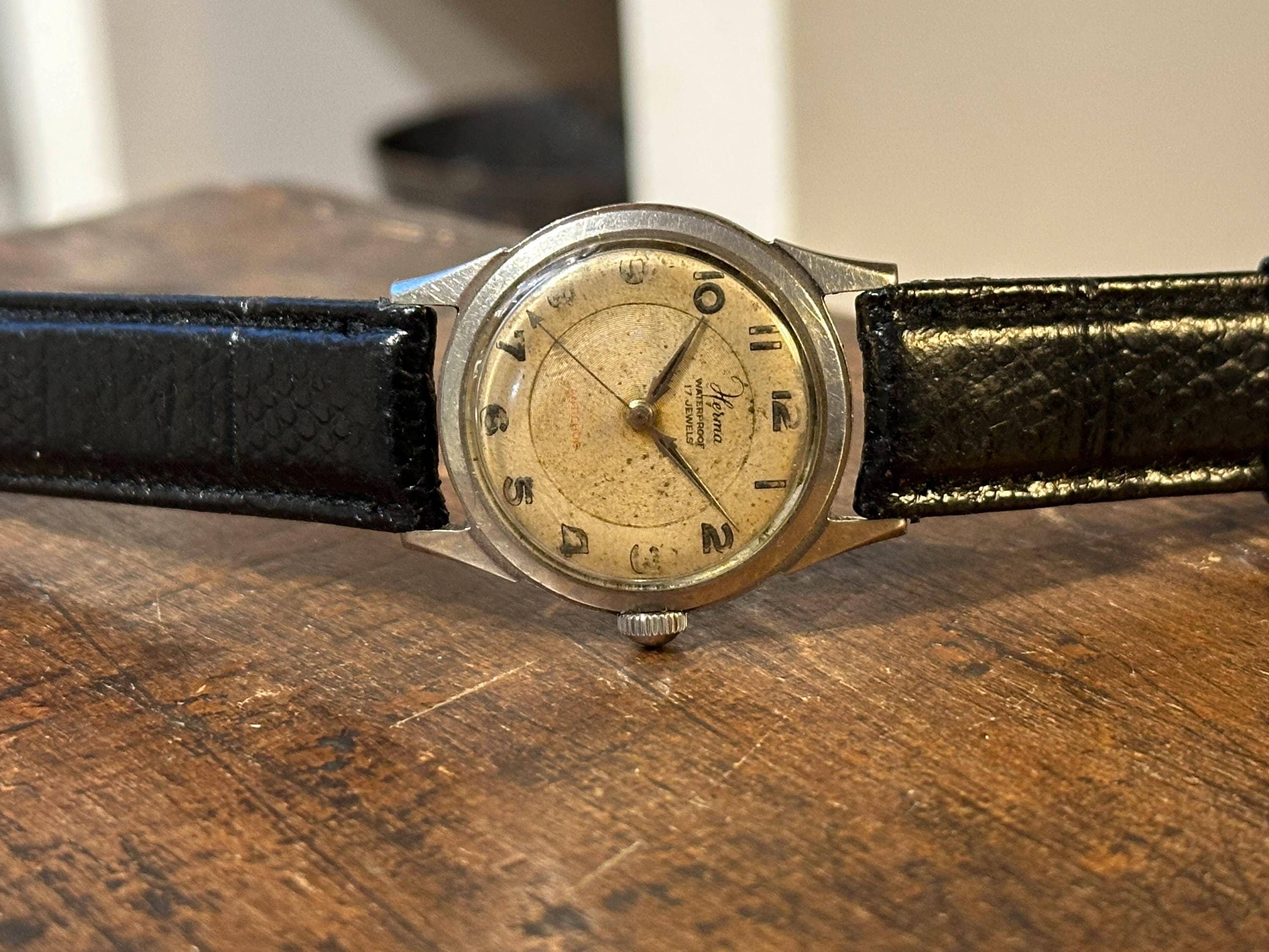 Vintage Herma K2 Cupillard VC 256 1950 Men's Mechanical Watch 33mm