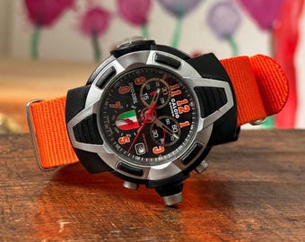 Calcio Swiss Chrono ISA ETA 8162 Men's Soccer Watch Italy 2000-2001 Football