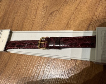 Vintage Cobra 12mm Brown Leather Watch Strap Made in France – Genuine Leather Replacement Band for Classic Watches