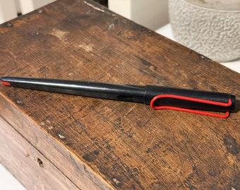 LAMY 1.5mm Nib Joy AL Fountain Pen, Black/Red