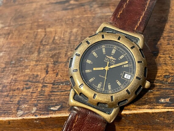 Sector Adventure Quartz Vintage Brass Look Eta 955.114 | Etsy