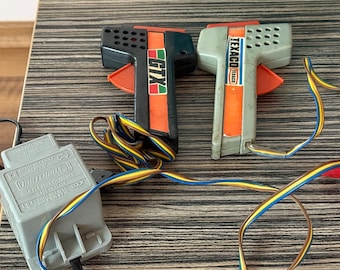 Vintage Slot Car Racing Set with Transformer Track and Rally Toy Vehicle