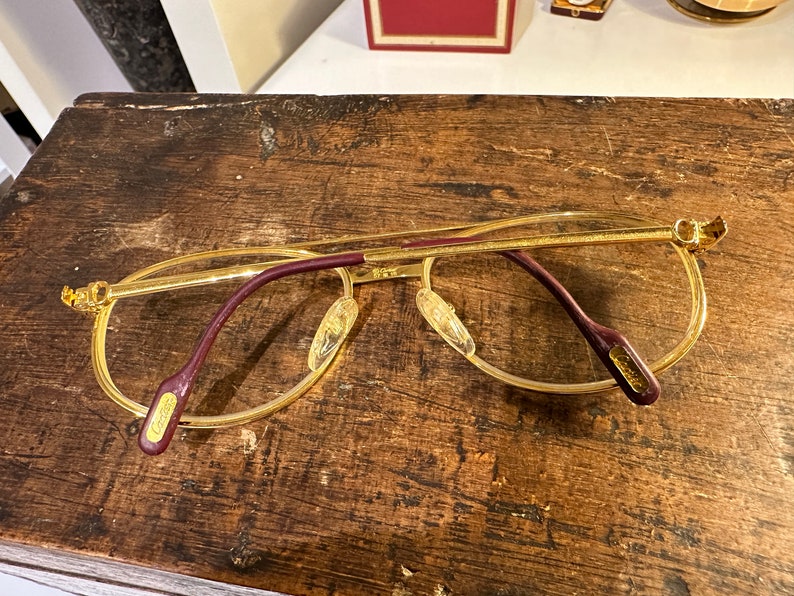 Cartier Glasses Frame Gold & Metal Aviator - Superb Quality Sunglasses, Luxury Eyewear, Fashion Accessory image 9