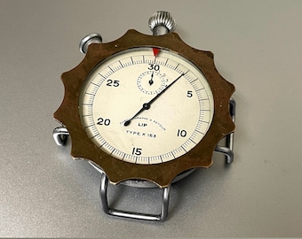 Rare Chronographe A Retour LIP TYPE K 153 WWII / bomb timer wrist watch