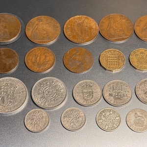 Monedas británicas antiguas: monedas antiguas de peniques, chelines, peniques y libras para tu colección.