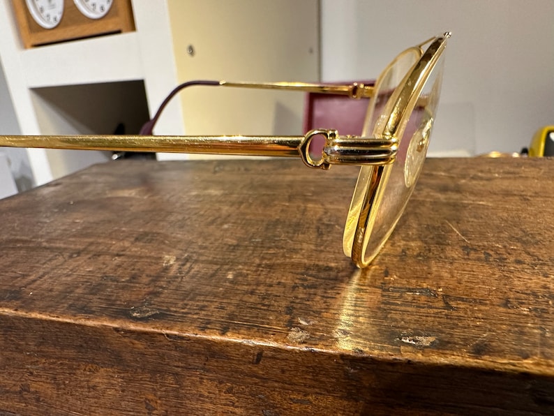 Cartier Glasses Frame Gold & Metal Aviator - Superb Quality Sunglasses, Luxury Eyewear, Fashion Accessory image 6