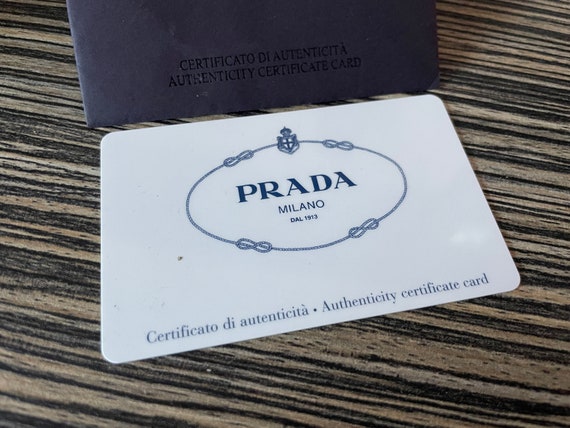 Prada, Bags, Prada Authenticity Card And Box Not For Sale