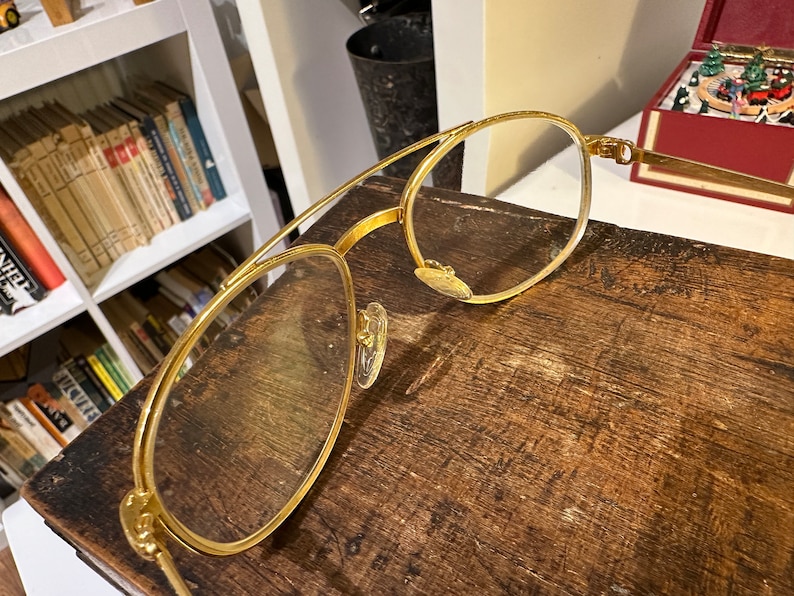 Cartier Glasses Frame Gold & Metal Aviator - Superb Quality Sunglasses, Luxury Eyewear, Fashion Accessory image 8