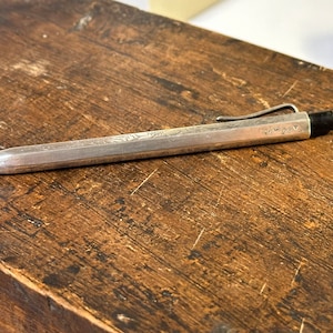 Antique 800 Silver Mechanical Propelling Pencil by Benjamin Smith, Art Deco Design, Vintage
