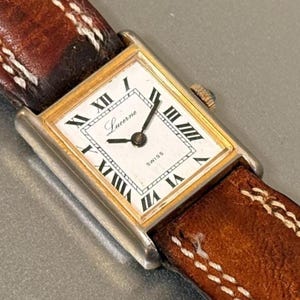 Luzern Schweizer mechanischer Metall-Panzeruhr Edelstahl hervorragende Damenuhr 21 x 28 mm