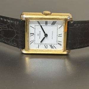 Tank watch lady woman mechanical gold color 25x30