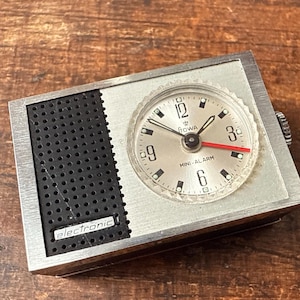 Vintage Stowa Mini Alarm Travel Clock 1960s Electronic Table Clock Retro Compact Design
