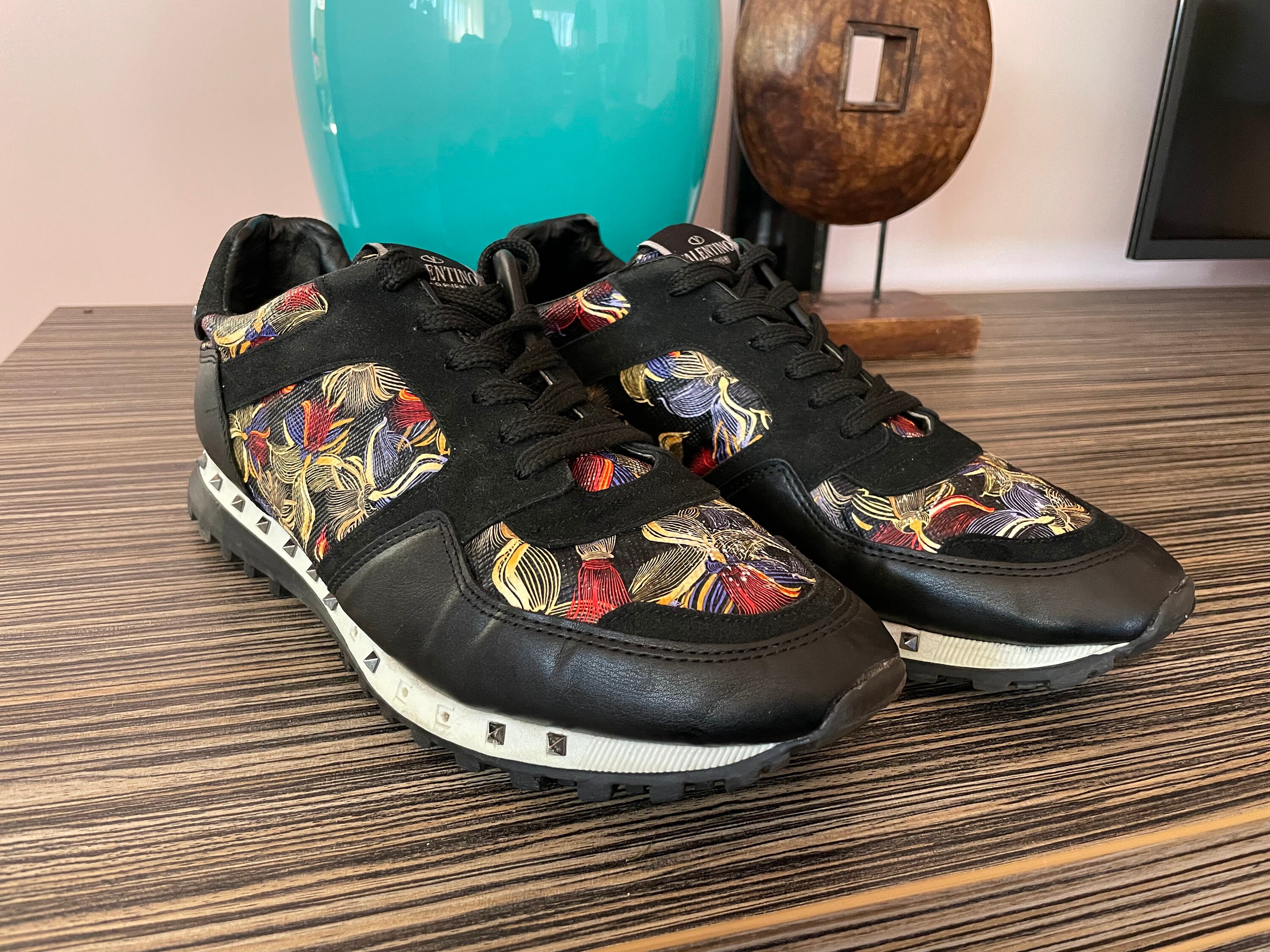 valentino leather trainers