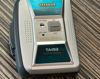 Vintage Aiwa HS-TA193 Walkman Cassette Player Radio With