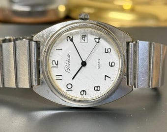 Orologio al quarzo da uomo Perseo Swiss Railway da 36 mm, stile vintage, orologio classico retrò, orologio da polso unisex casual