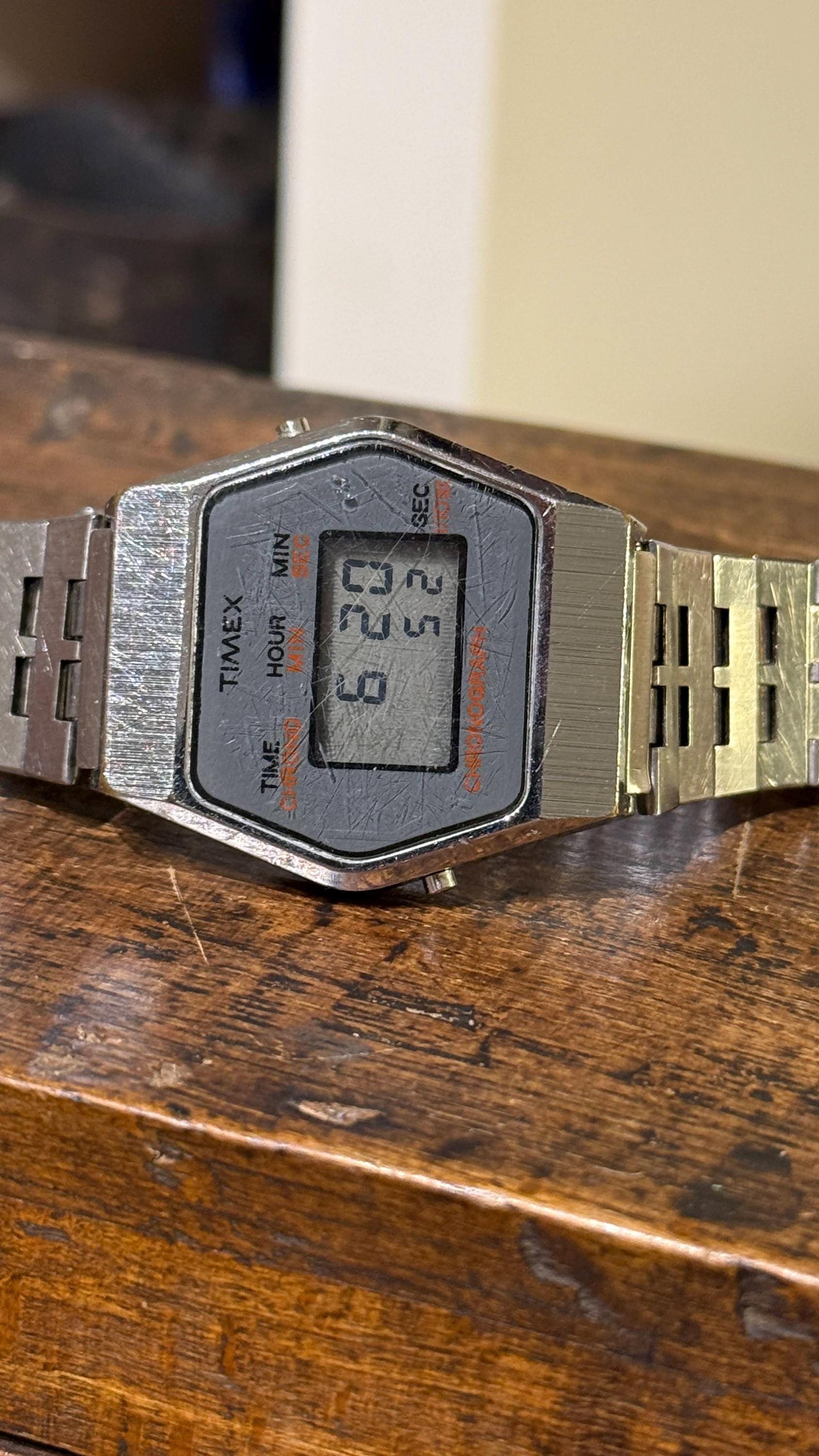Times Led Watch Timex Lcd Led Watch Vintage Hexagonal 3h 36mm - Etsy