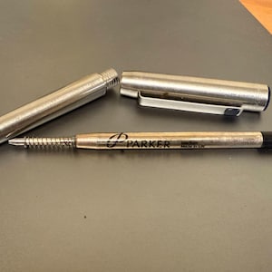 Retro Parker 25 Ballpoint Pen Stainless Steel Vintage Writing Gift Smooth Ink Refillable Office Supplies