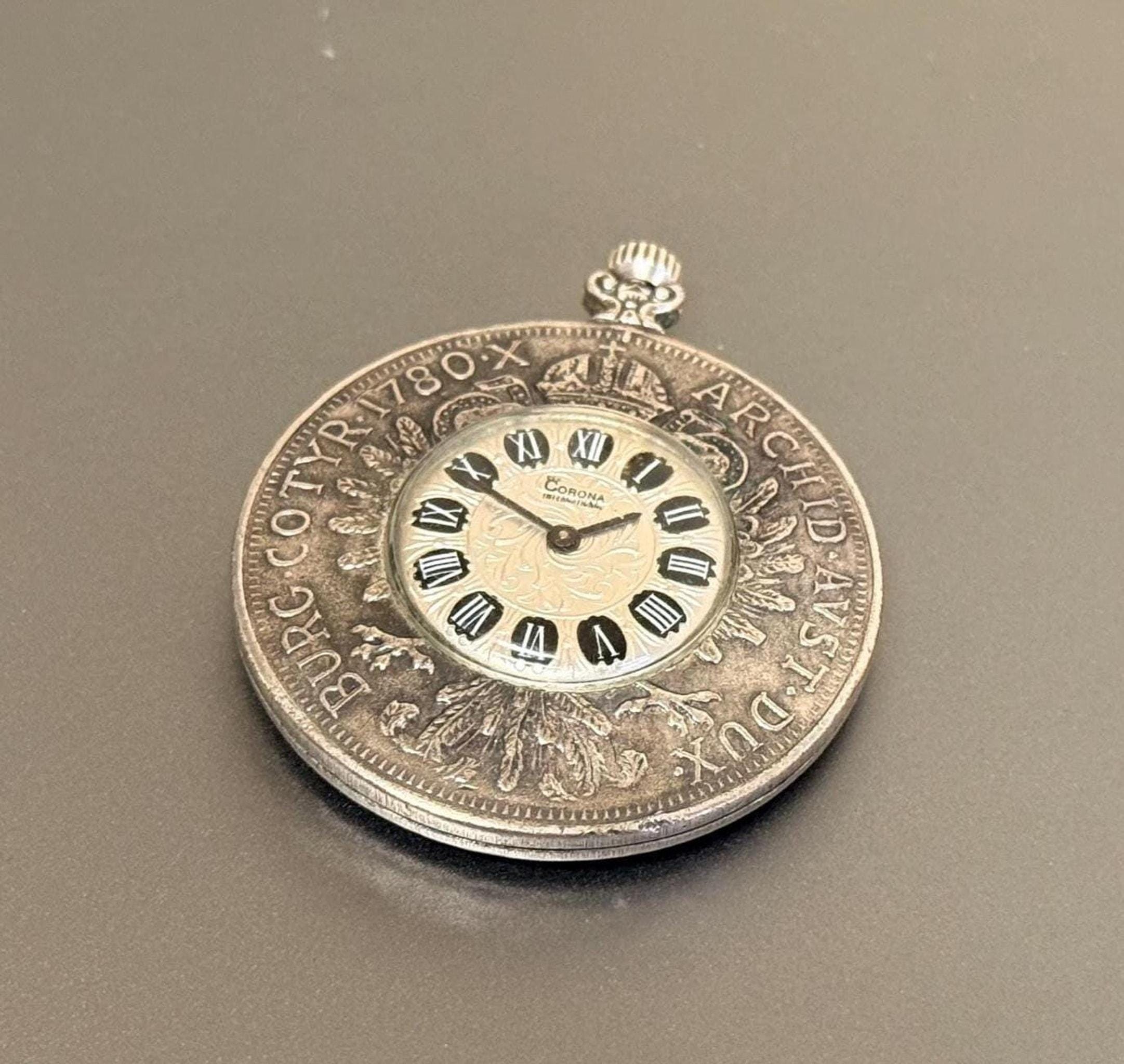 Angel Pocketwatch, Silver Mechanical Manual-wind Design With 1780