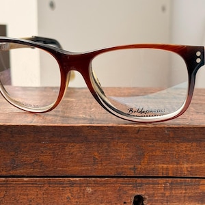 Vintage Baldessarini 925 Sterling Silver Eyeglasses Frames Brown Glasses NOS B6107 Retro Designer Optical ultra rare