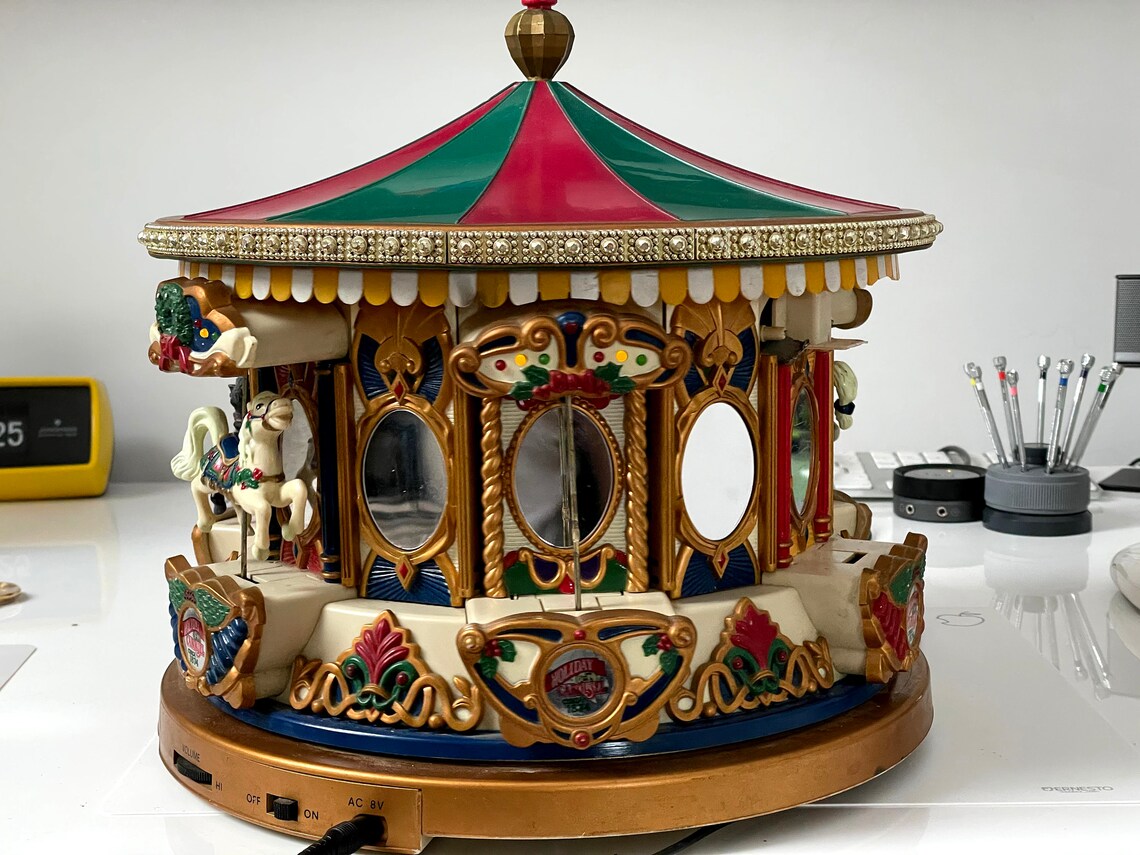 Vintage Mr. Christmas Holiday Carousel Etsy