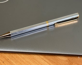 Vintage Rowenta Ball Point Pen - Steel & Gold Color, Collectible Writing Instrument from W. Germany
