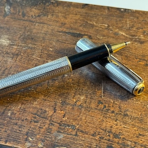 Penna a sfera Parker Sonnet Fougere in argento sterling e oro con incisione, regalo di lusso per la scrittura