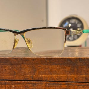 Vintage Cazal Glasses Frames Green - 1980s Designer Eyeglasses, Retro 80s Mod Style, Unisex Optical Frames