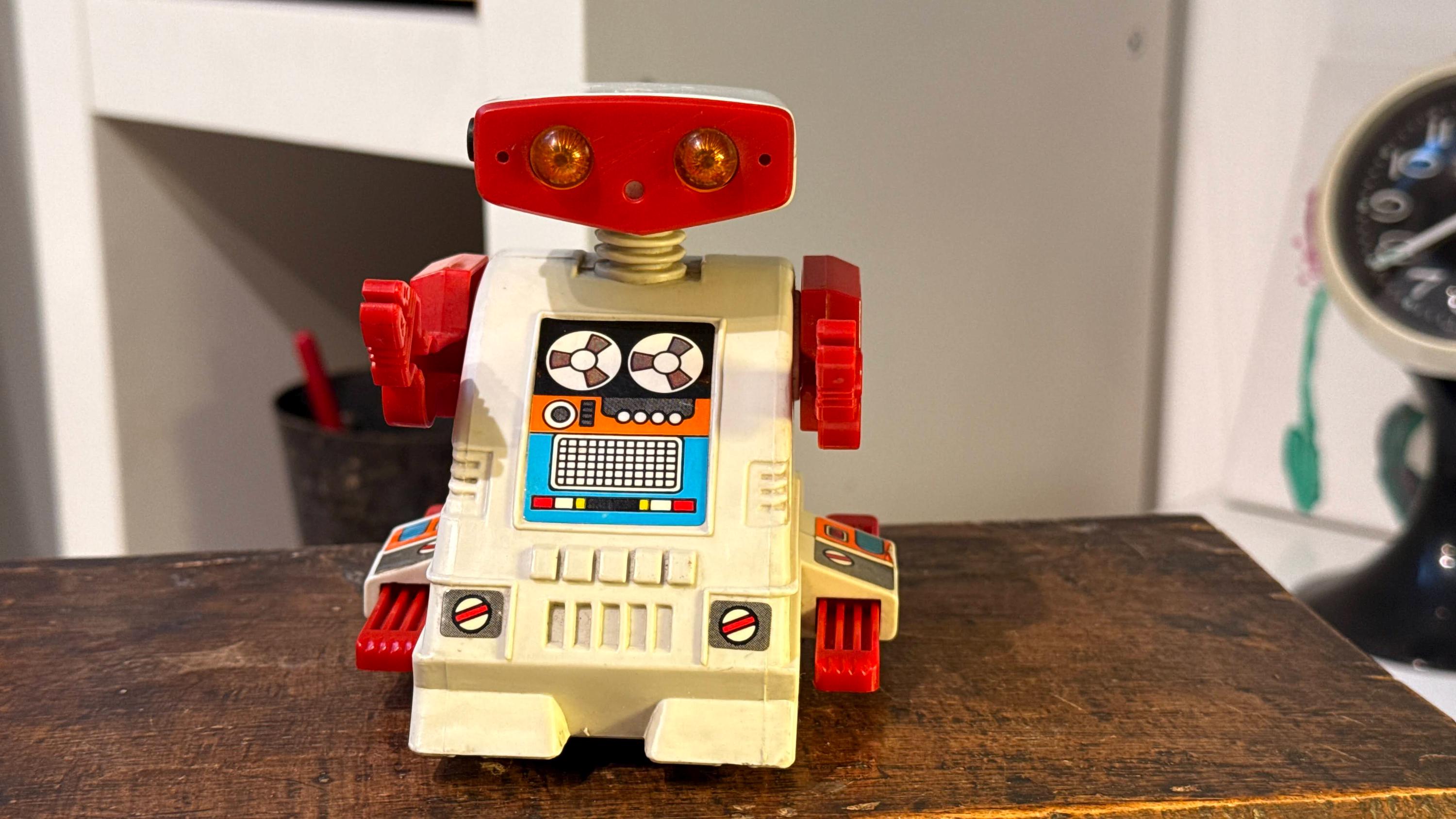 Vintage Mystabot Space Robot Toy 1980s Hong Kong Battery Operated
