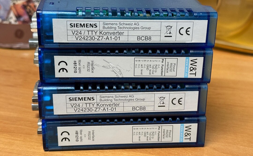 W&T Interface Konverter RS232 to V24 Fiber Optic Tty BCB8, 20 MA ...