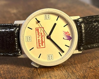 Akteo vintage quartz watch superb rare  Akto Akteo Fashion Watch JC Mareschal France  Black Silver