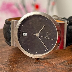 Vintage Alfex Quartz Watch Men’s Swiss Made Rare Model ETA 955.412 Collectible Wristwatch Luxury Timepiece