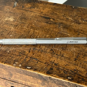 Seltener Vintage Boeing Kugelschreiber Wasserwaage aus Metall