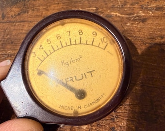 Vintage Michelin tyre pressure gauge 1920s, automotive collectible, retro car tool, tire inflator,