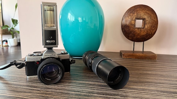 Minolta XG2 Vintage Film Camera With 50mm MD Lens, 85-205mm
