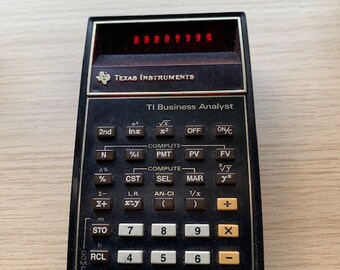 Texas Instruments TI Business Analyst vintage desk calculator vintage led