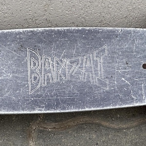 Rare Vintage Banzai Aluminum Skateboard - Collectible Retro Skating Gear % Unique Skateboard Art Decor for Display
