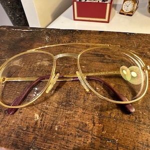 Cartier Glasses Frame Gold & Metal Aviator - Superb Quality Sunglasses, Luxury Eyewear, Fashion Accessory