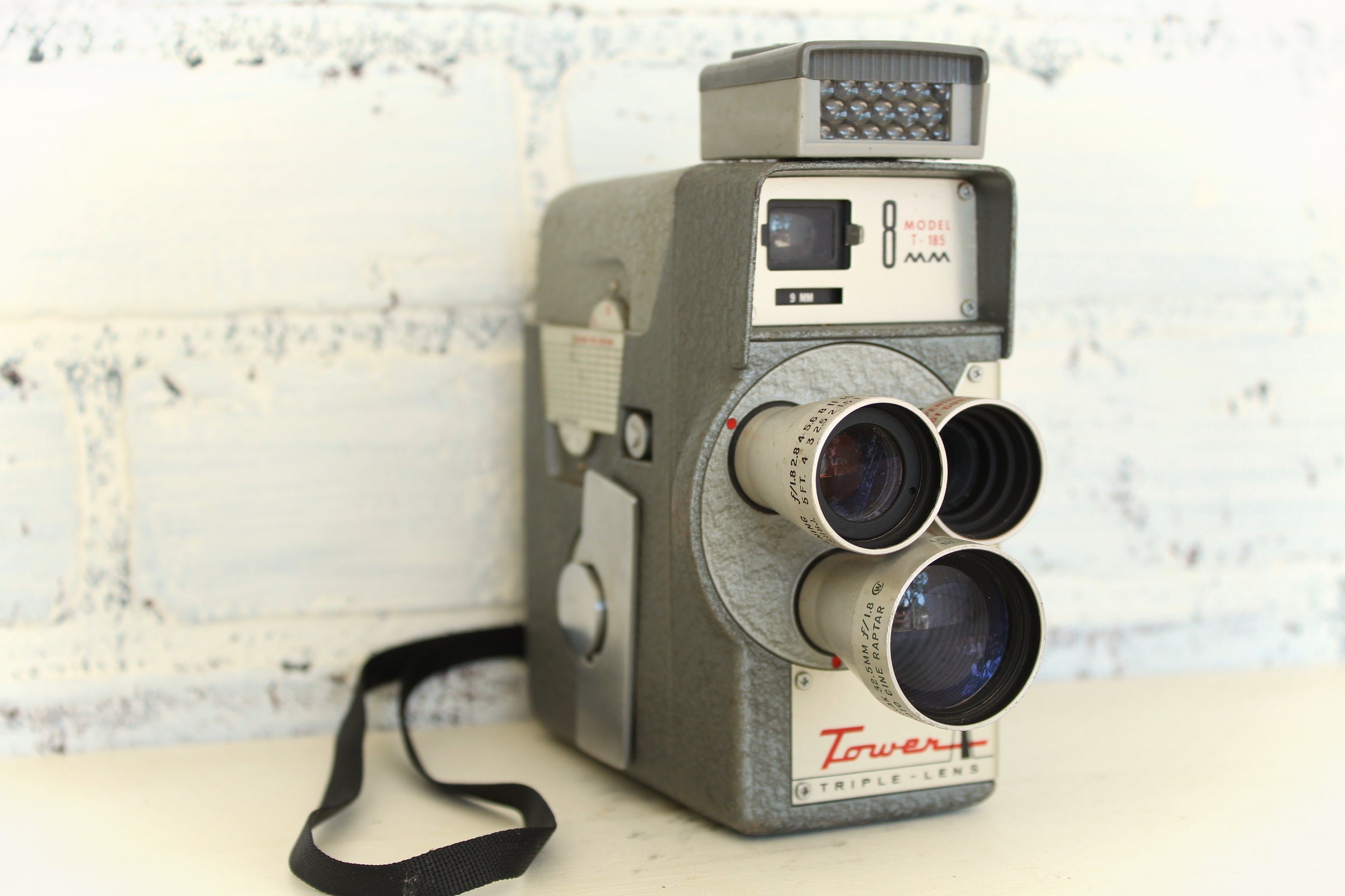 1958 Vintage Sears Tower Triple Lens Movie Camera Model T185 Etsy