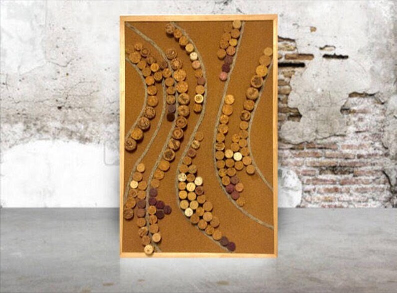 Cork Art Wine Wall Decor Modern Corck Deco Size 40 60
