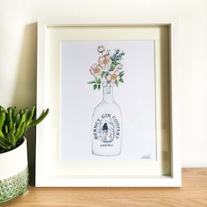Orkney Gin, Orkney Gin Johnsmas, Orkney Gin Print, Scottish Gin, Gin Botanical, Gin Gifts, Framed Prints