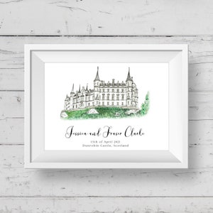 Dunrobin Castle, Scottish Castles, Personalised Wedding Gift, Personalised, Wedding Venue, Scottish Wedding, Castle, Scotland
