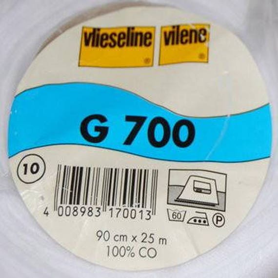 metre Vilene G700 White woven cotton Medium iron on fusible interfacing