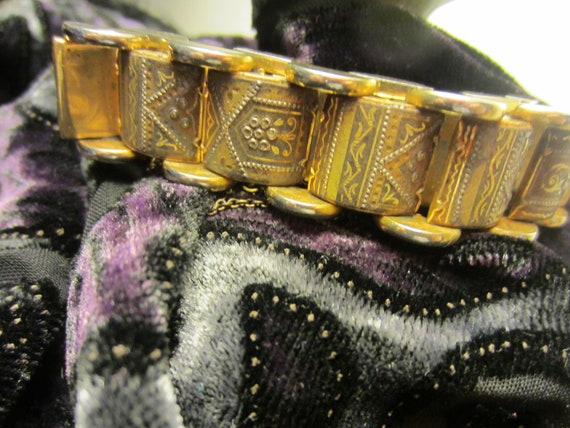 Vintage Damascene Bracelet,  Spanish Bracelet 195… - image 10